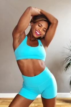 Olra Activewear Signature Biker Shorts - Ocean All Pole Wear