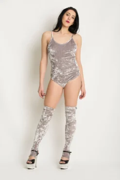 Accessories Paradise Chick Animal Leg Warmers (with Kneepads) - Silver Velvet