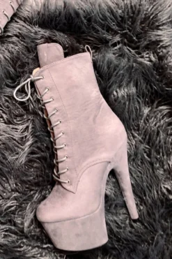 Shoes Hella Heels BabyDoll 7inch Boots - Light Grey