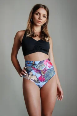 Back In Stock Pole Addict High Waisted Shorts - Tropical Flowers