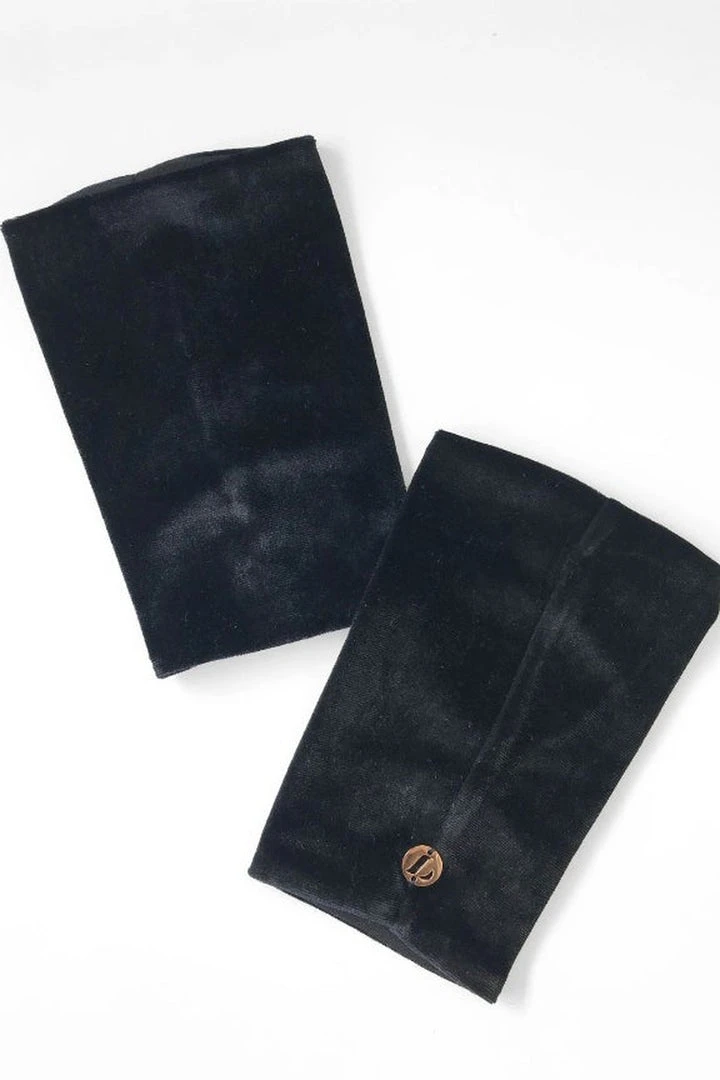 Most Loved Lunalae Shoe Covers - Black Crushed Velvet