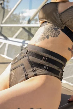 Tatiana Activewear Yuki Shorts - Black Mesh