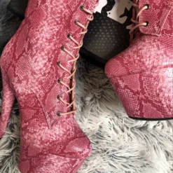 Shoes Hella Heels Candy Cobra Boots - 7inch