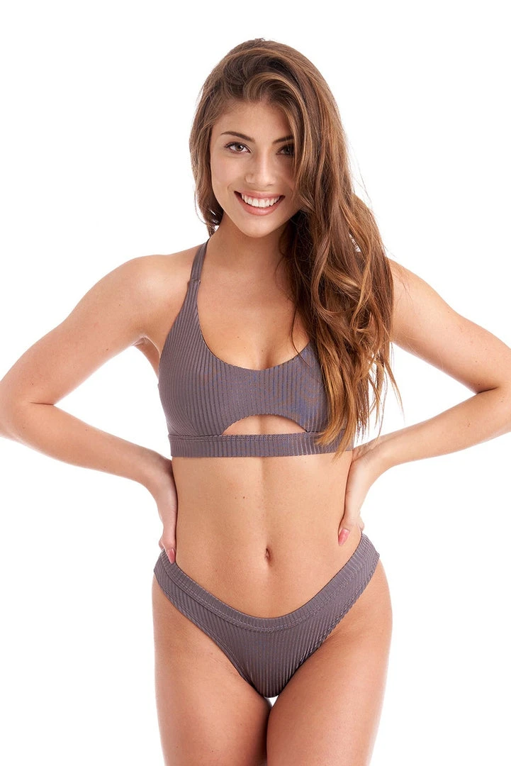Tops Bandurska Cara Top - Ribbed Grey