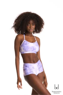 New In Bandurska Chantal Top - Lavender Tie Die