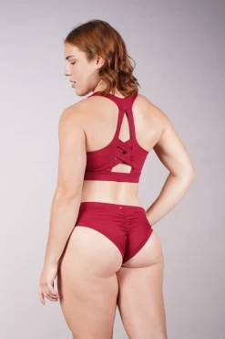 Off The Pole Classic Scrunch Shorts - Wine All Pole Wear