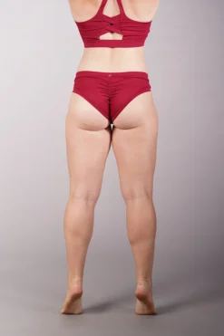 Off The Pole Classic Scrunch Shorts - Wine All Pole Wear