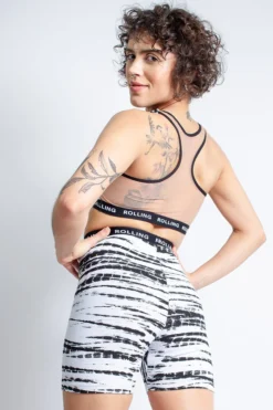 All Pole Wear Rolling Alpha Biker Shorts - Zebra