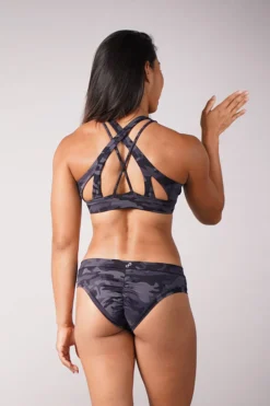 All Pole Wear Off The Pole Criss Cross Sports Bra - Black Camouflage