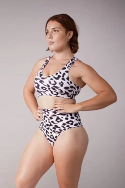 Off The Pole Criss Cross Sports Bra - Leopard