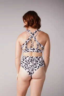 Off The Pole Criss Cross Sports Bra - Leopard