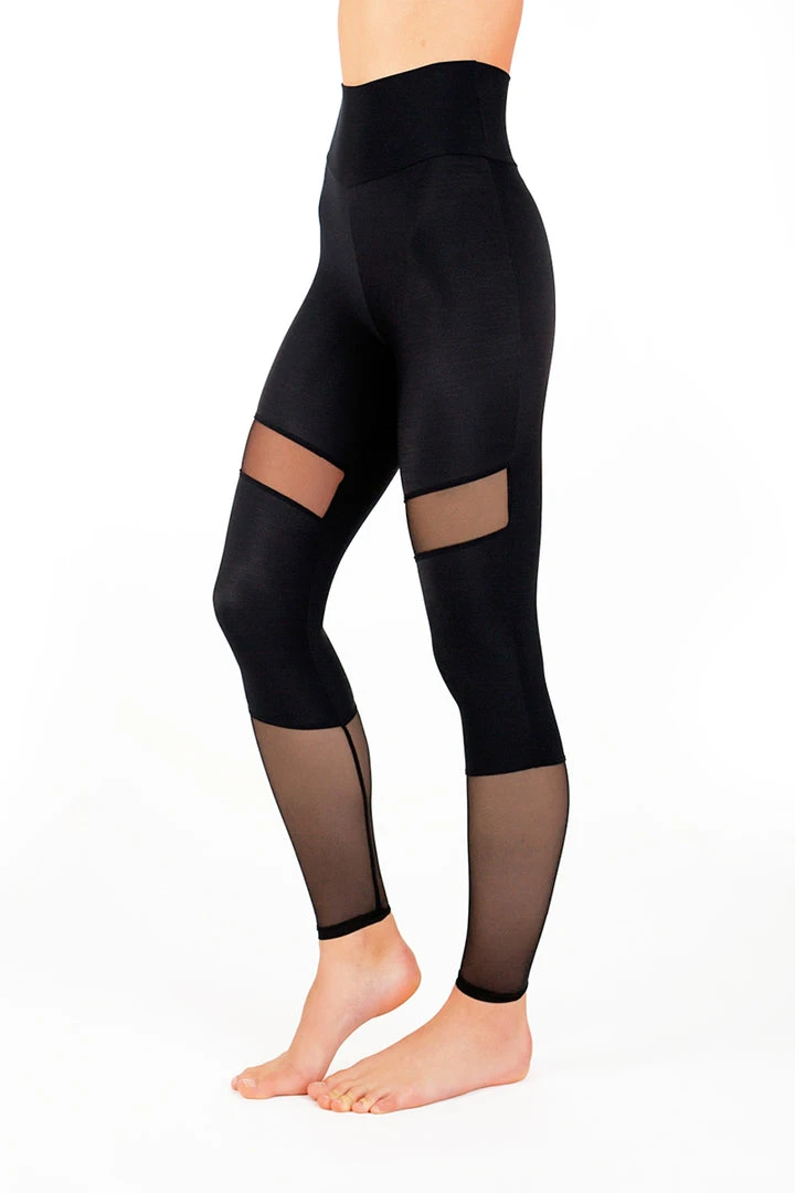 Dragonfly Barbara Leggings - Black Mesh All Pole Wear