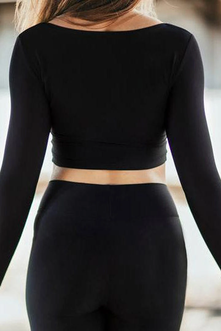 Dragonfly Pavi Crop Top - Black All Pole Wear