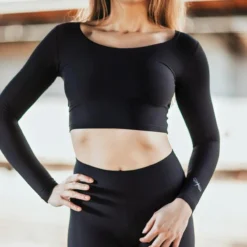 Dragonfly Pavi Crop Top - Black All Pole Wear