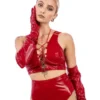 Naughty Thoughts Sinner Vinyl OO Top - Red All Pole Wear