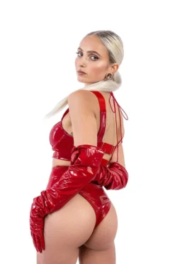 Naughty Thoughts Sinner Vinyl OO Top - Red All Pole Wear