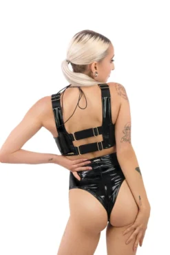 Naughty Thoughts Sinner Vinyl OO Top - Black All Pole Wear