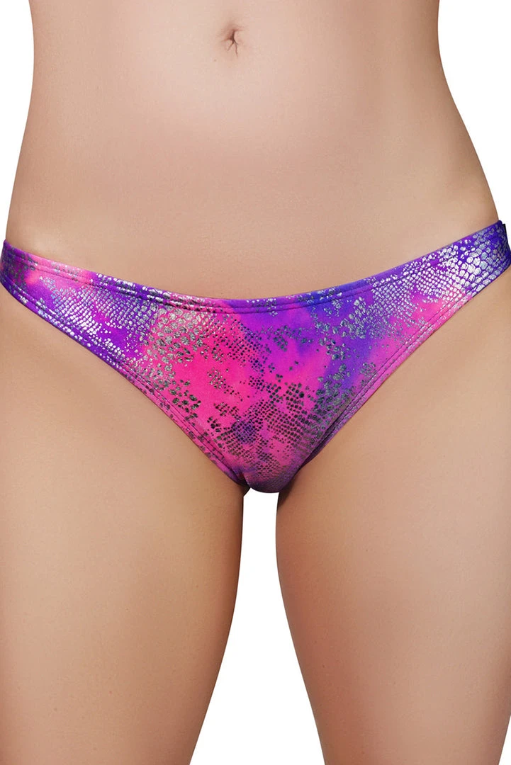 Cleo The Hurricane Reptile Scanty Pants - Purple/Pink All Pole Wear