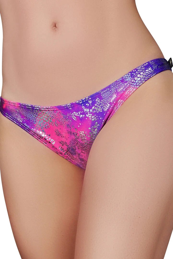 Cleo The Hurricane Reptile Scanty Pants - Purple/Pink All Pole Wear