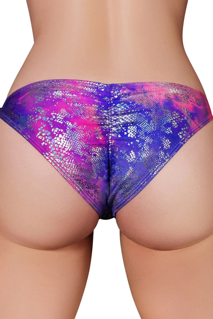 Cleo The Hurricane Reptile Scanty Pants - Purple/Pink All Pole Wear