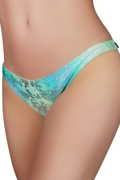 Cleo The Hurricane Reptile Scanty Pants - Green/Turquoise All Pole Wear