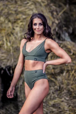 All Pole Wear Pole Addict Lena Top - Army Green