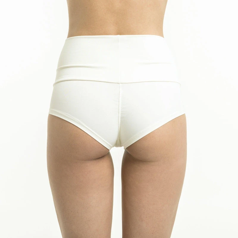 Poledancerka High-Low Brazil Shorts - Ivory