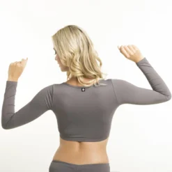 Poledancerka Long-Sleeve Ballerina Top - Grey
