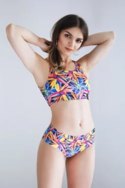 All Pole Wear Pole Addict Openback Top - Floral Firework