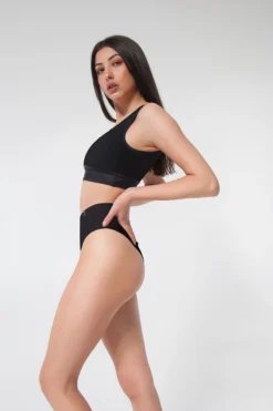 All Pole Wear Pole Addict Mona High Leg Bottoms - Black