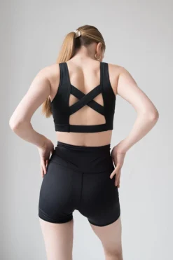 Pole Addict Cross Back Top - Black All Pole Wear