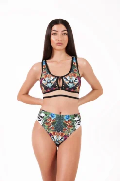 Back In Stock Pole Addict Mona High Leg Bottoms - Jungle