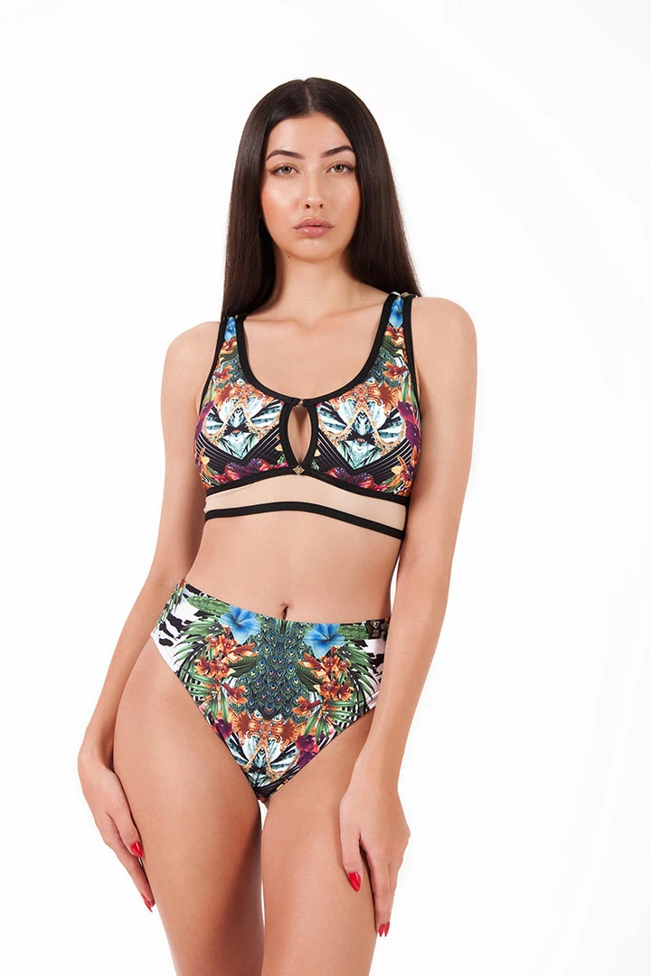 Back In Stock Pole Addict Mona High Leg Bottoms - Jungle