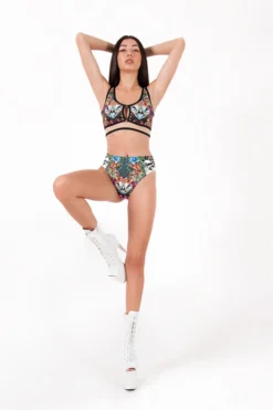 Back In Stock Pole Addict Mona High Leg Bottoms - Jungle