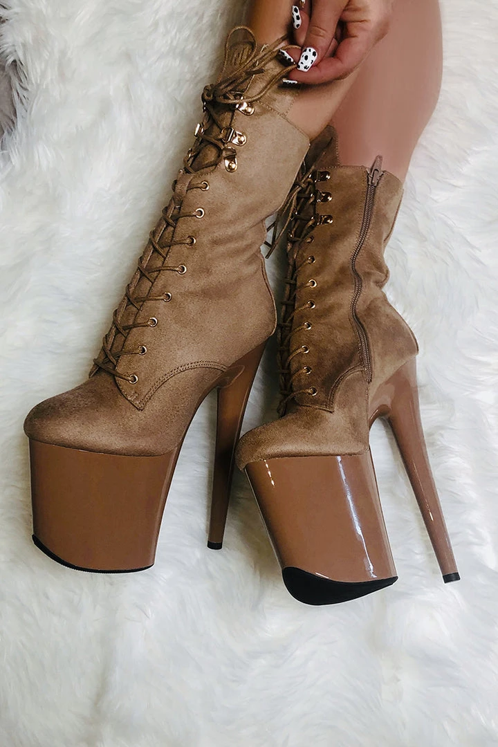 Shoes Hella Heels Hoedown 8inch Boots - Desert