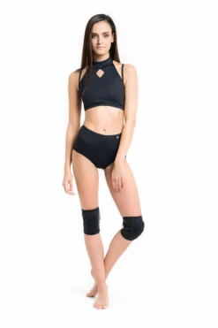 Back In Stock Poledancerka Grippy Kneepads - Black (with Pocket)