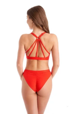 Bandurska Diane Bottoms- Ribbed Red All Pole Wear