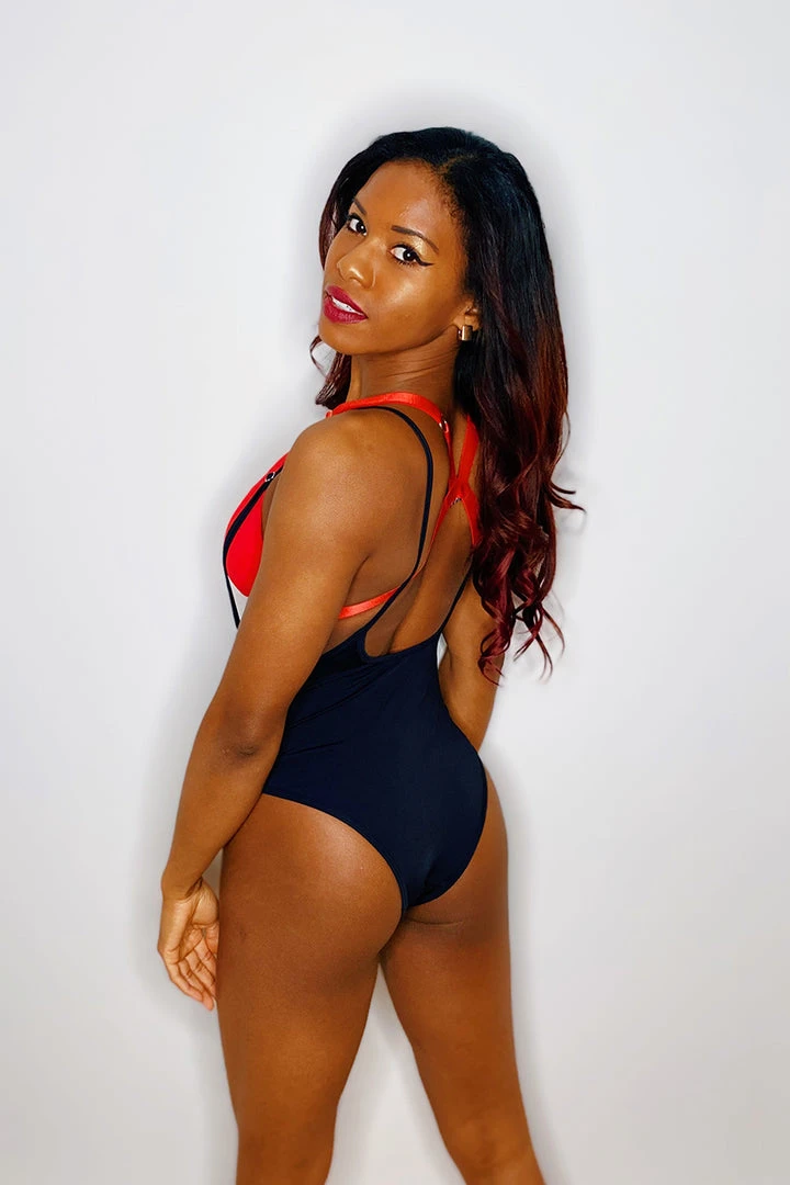 All Pole Wear Hamade Activewear High Waisted Sling Bottoms - Black