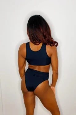 Hamade Activewear Lace Up High Cut Bottoms - Black All Pole Wear