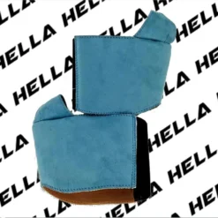 Shoes Hella Heels Classique Shoe Protector - Baby Blue Faux Suede