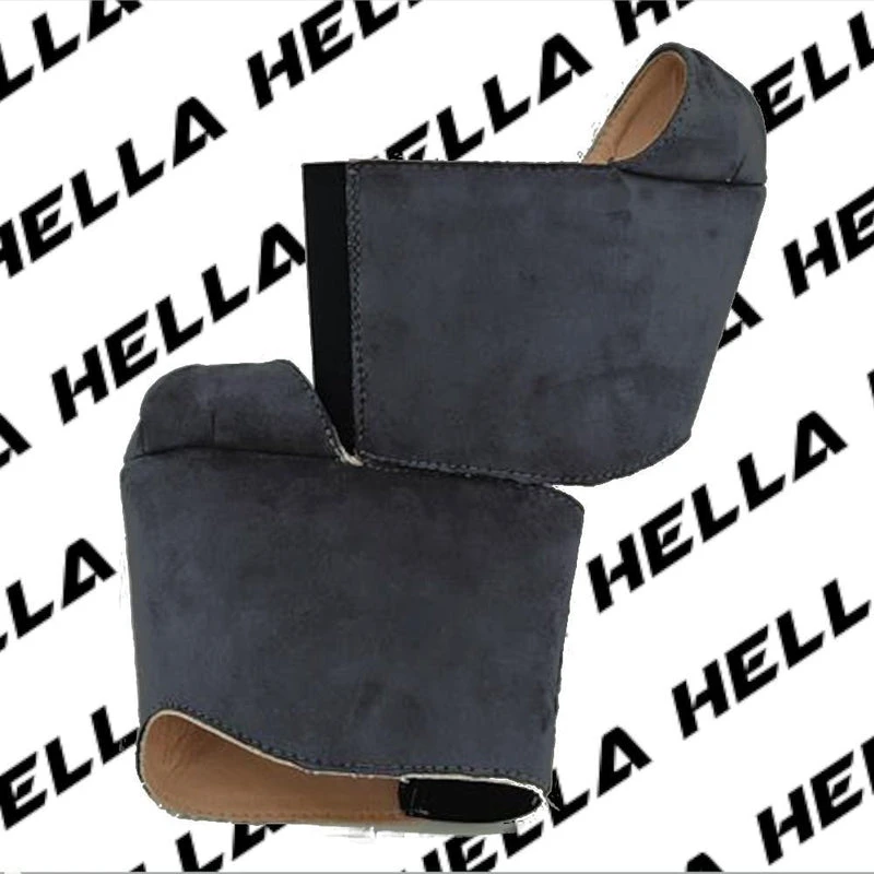 Hella Heels Classique Shoe Protector - Dark Grey Faux Suede Shoes