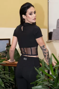 Paradise Chick Sirène Corset Top - Black Tops