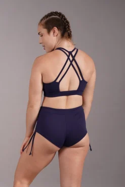 Off The Pole Embossed Sports Bra - Navy Blue All Pole Wear