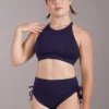 Off The Pole Embossed Sports Bra - Navy Blue All Pole Wear