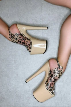 Shoes Hella Heels Make It Reign 8inch Stilettos - Sand