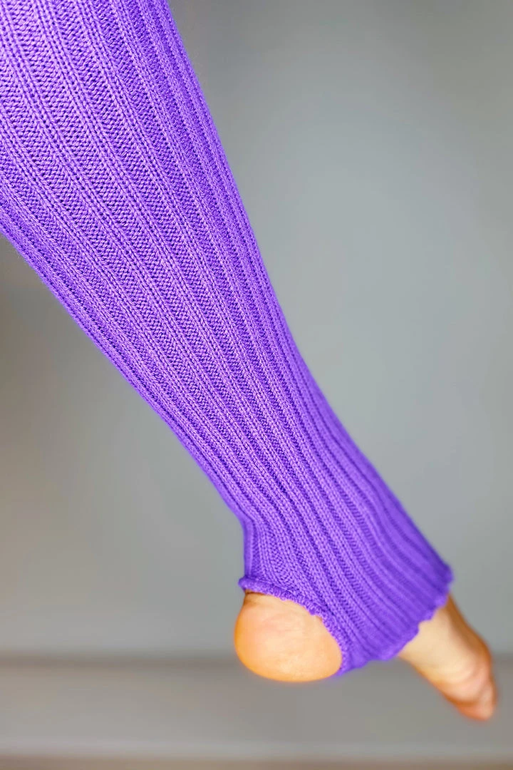 Pole Junkie Accessories Knee High Stirrup Legwarmers - Purple
