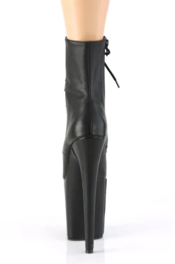 Pleaser USA Flamingo-1020LWR 8inch Real Leather Boots - Matte Black Shoes
