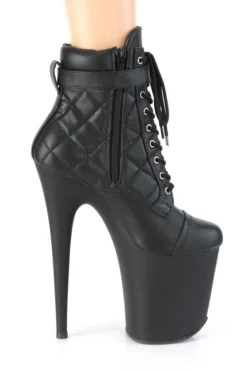 Pleaser USA Flamingo-800 8inch Pleaser Boots - Matte Black Shoes