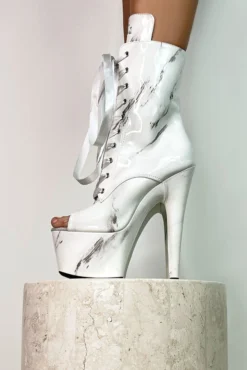 Shoes Hella Heels Renaissance Open Toe 7inch Boots - Faith