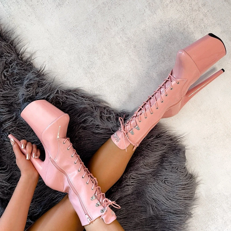 Shoes Hella Heels LipKit 8inch Boots - Candy Shop